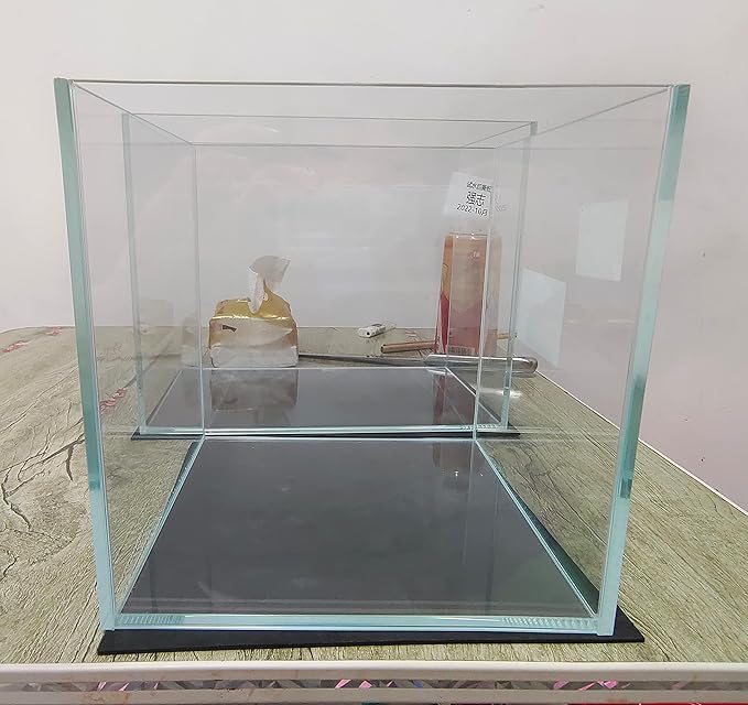 AWXZOM Small Nano Tall Rimless Tank, Glass Fish Tank, Betta Tank (2 Gallon 7.8x7.8x7.8inch/20x20x20cm)