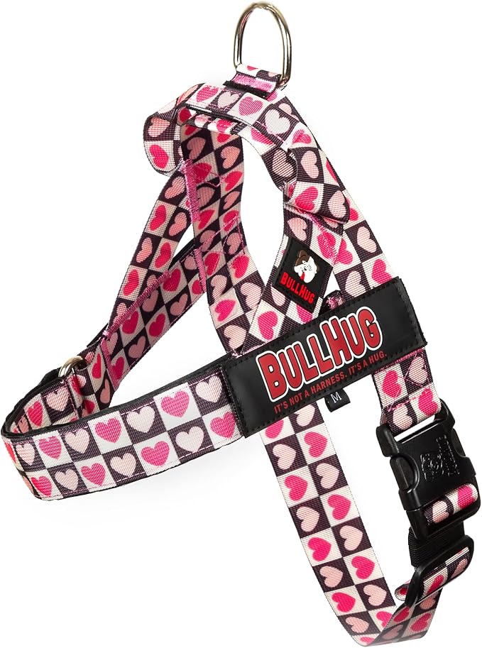 Adjustable Dog Harness– No Pull, No Choke – for English Bulldogs, French Bulldogs, Pugs & Broad-Chested Breeds – Easy, Safe Walks (Check, Small)