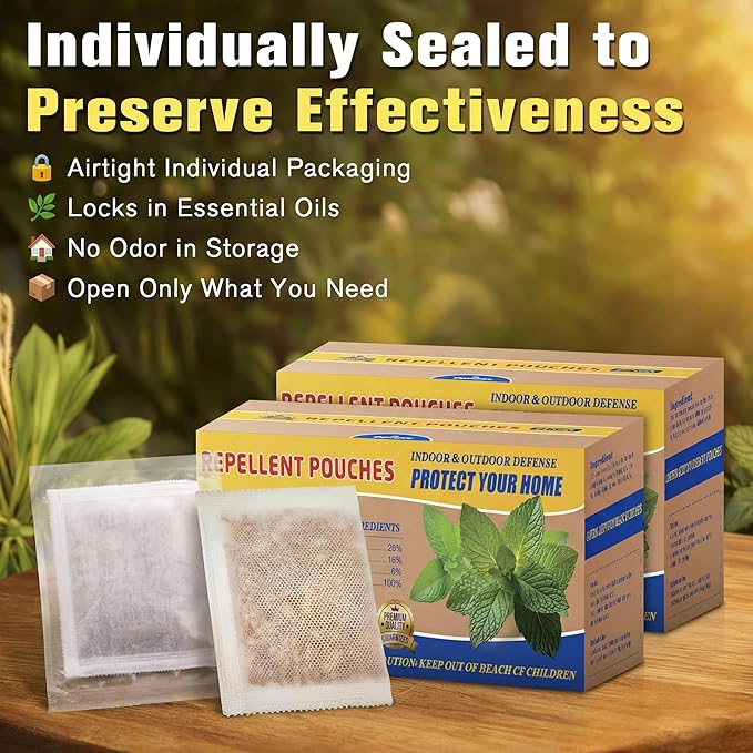 20 Pack Snake Repellent for Indoor & Outdoor Use, Natural Snake Away for Yard Powerful, Safe for Kids&Pets, Reptile Deterrent Pouches Repels Against Poisonous and Non Poisonous Species