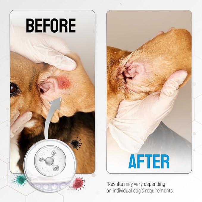 Silver Dog Wound Spray Helps with Hot Spots, Irritations, Bites, Burns, Rashes, Itch, Scratching – Better Use with a Dog Cone to Stop Licking – Safe for Large and Small Breeds – 4 oz