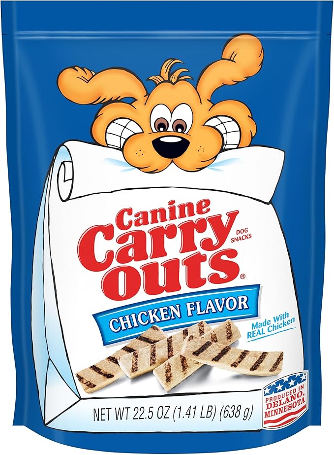 Canine Carry Outs Chicken Flavor Dog Treats, 22.5oz Bag, 4ct