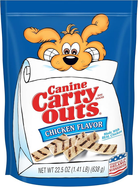 Canine Carry Outs Chicken Flavor Dog Treats, 22.5oz Bag, 4ct