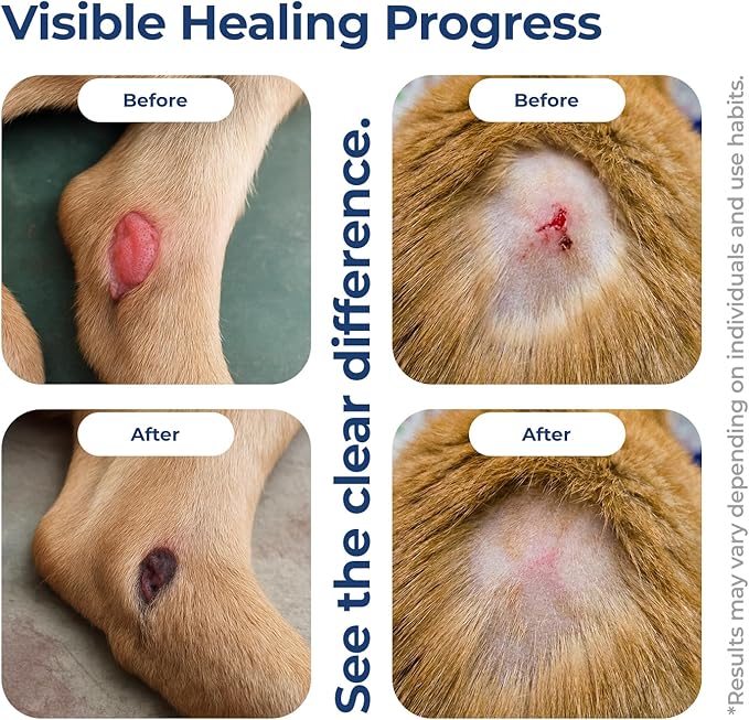 Dog Wound Care Spray | Healing Aid and Skin Repair, Clean Wounds, Relieve Dog Skin Allergies, Safe for All Animals. 3.38 Ounces
