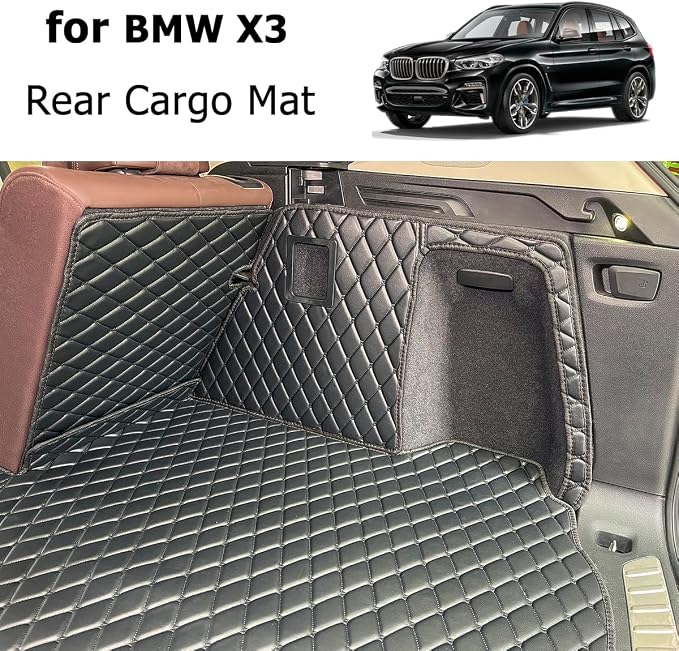 Cargo Mat for 2018-2024 BMW X3 G01 Trunk Mat | Cargo Liners Includes Rear Left and Right Side Panels, (Not Fit X3 xDrive 30e)