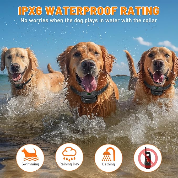 2-in-1 Wired Dog Fence & Remote Training Collar, Underground/Aboveground Dog Fence, Electric Pet Containment System, Tone/Vibration/Shock Mode, 650Ft Wire, for 1 Dogs