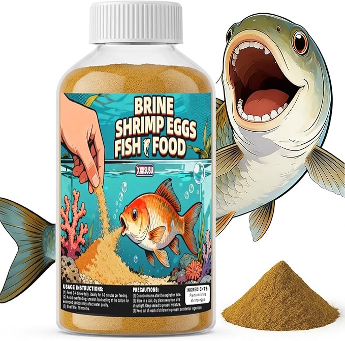 Decapsulated Brine Shrimp Eggs 2 oz | Ready-to-Use Instant Baby Brine Shrimp Food for Aquarium Fish | No Hatching Needed Natural Nutrition for Tropical, Saltwater, Betta & Discus Fish