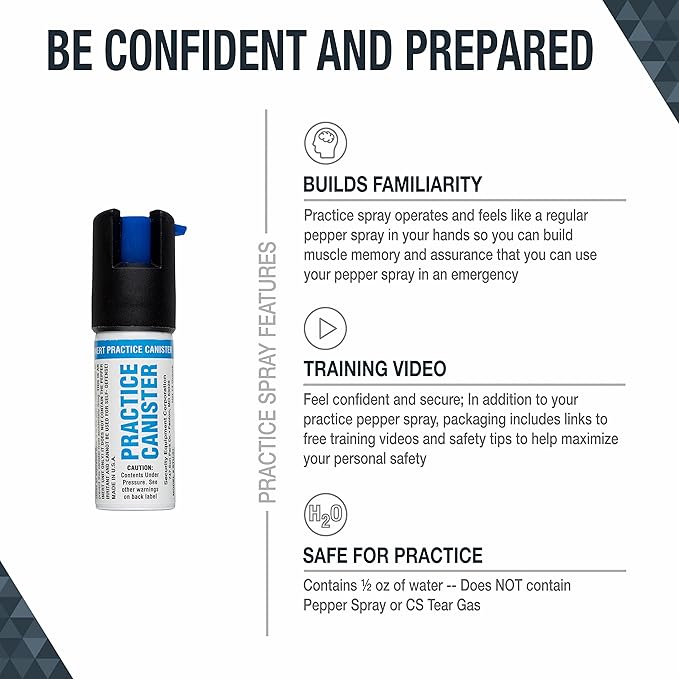 Sabre Pepper Spray - Quick Release Keychain for Easy Carry & Fast Access, Max Police Strength Self Defense OC Spray with UV Dye, 10 Sec. Spray Time, Finger Grip - Faster Aim, 0.54 fl oz,Secure Safety