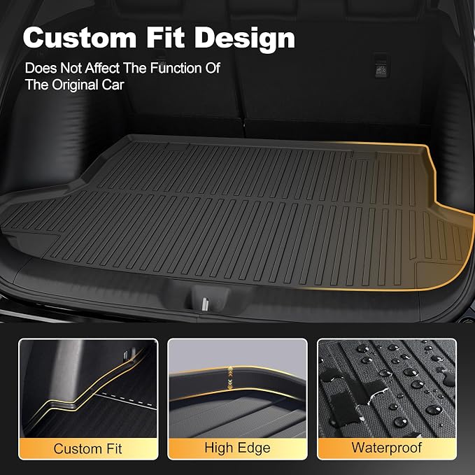 Cargo Mat Fit for Honda HR-V 2023-2027 & for Acura ADX 2025-2026 | All Weather TPE Custom Fit Trunk Mat Cargo Liner for HRV Accessories, Black