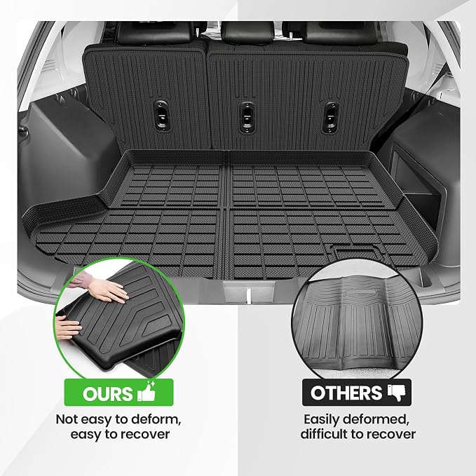 Cargo Liner for Jeep Compass/Patriot 2007-2016 & 2007-2012 Dodge Caliber, All Weather Cargo Mats for Compass Accessories, Heavy Duty TPE Trunk Mat, Car Accessories