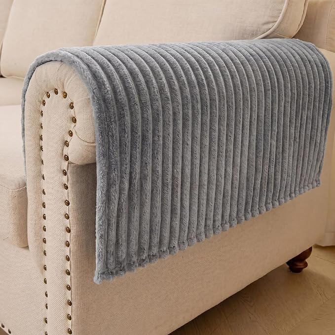 FUANGUI Waterproof Armrest Couch Cover for Dogs, Washable Backrest Cover | Soft Recliner Chair Protector, Cat Dog Armchair Armrest Cover Non-Slip Couch Covers Sofa Pet Friendly