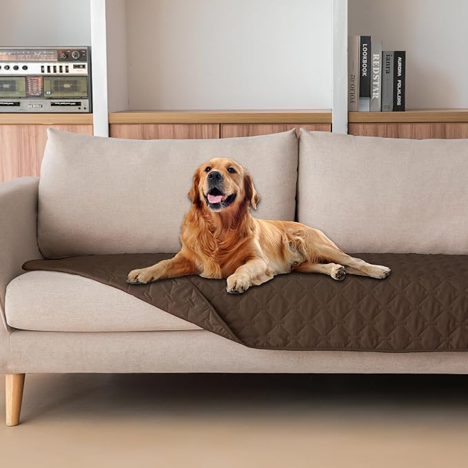 gogobunny Waterproof Blanket, Couch Covers for Dogs, Reversible Protector | 3X Stronger Leakproof, Scratch Proof Durable Furniture Protection, Stain Resistant, Washable, 30x70 Inch Dark Chocolate