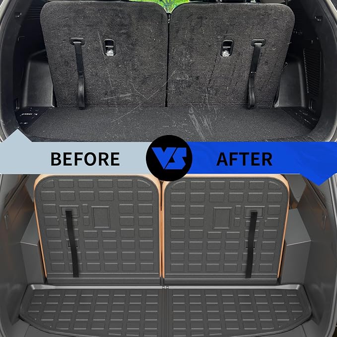 Rongtaod Trunk Mat Compatible with 2021-2025 2026 Kia Sorento 6&7 Seats Cargo Mat Cargo Liner Trunk Liner Back Seat Cover Kick Mat 2024 Sorento Accessories (Trunk Mat+2nd&3rd Row Backrest Mats)