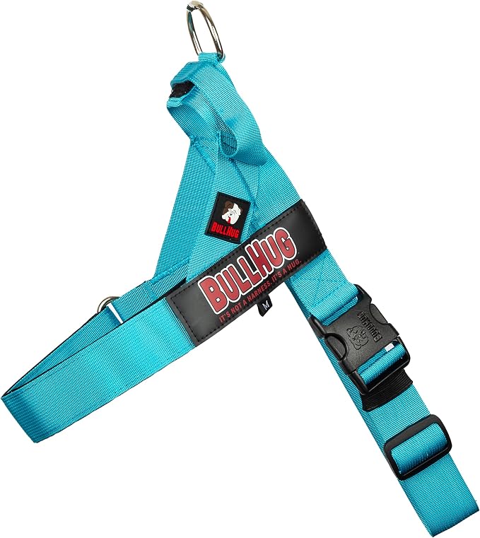 Adjustable Dog Harness– No Pull, No Choke – for English Bulldogs, French Bulldogs, Pugs & Broad-Chested Breeds – Easy, Safe Walks (Teal, Medium)