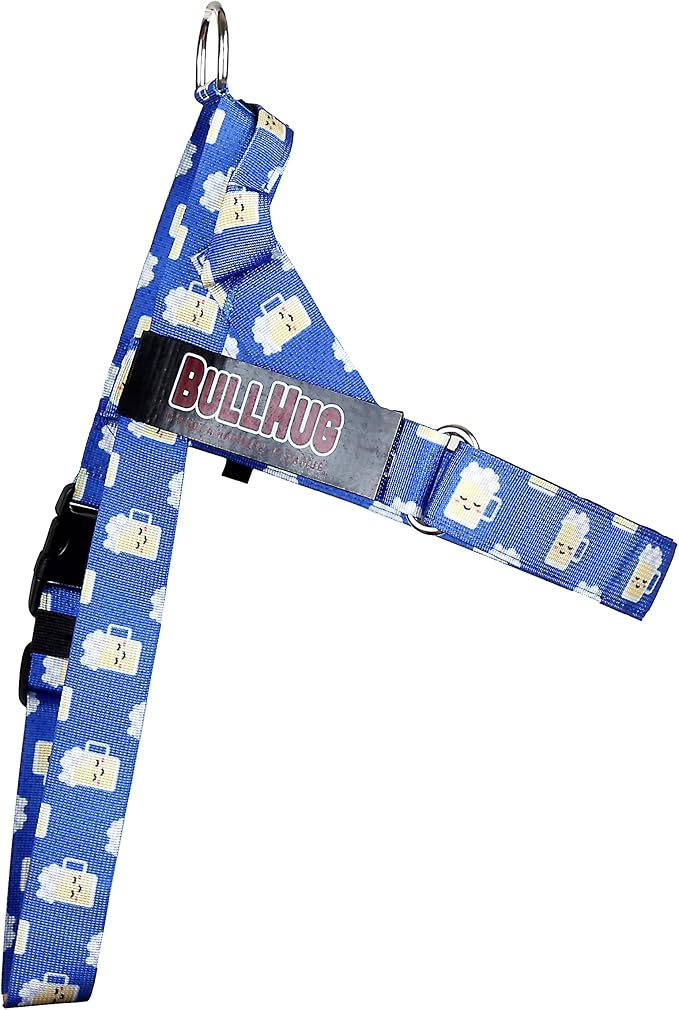 Adjustable Dog Harness– No Pull, No Choke – for English Bulldogs, French Bulldogs, Pugs & Broad-Chested Breeds – Easy, Safe Walks (Mug, Medium)