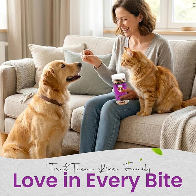 Chicken Hearts for Dogs | Cat Treats Freeze Dried, 100% Human Grade, Single Ingredient | High Protein Cat & Dog Food Toppers | No additives or Preservatives | Inspected & Tested in USA | 1.4 oz.