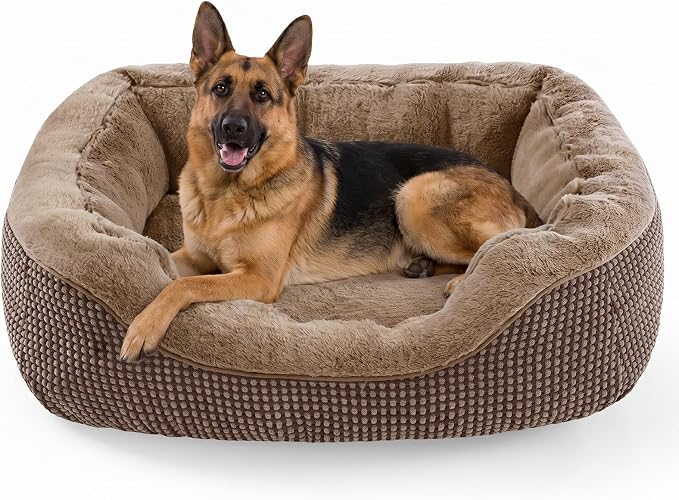 XL Dog Beds Large Sized Dog, Washable Orthopedic Warming Soft Sleeping Durable with Anti-Slip Bottom