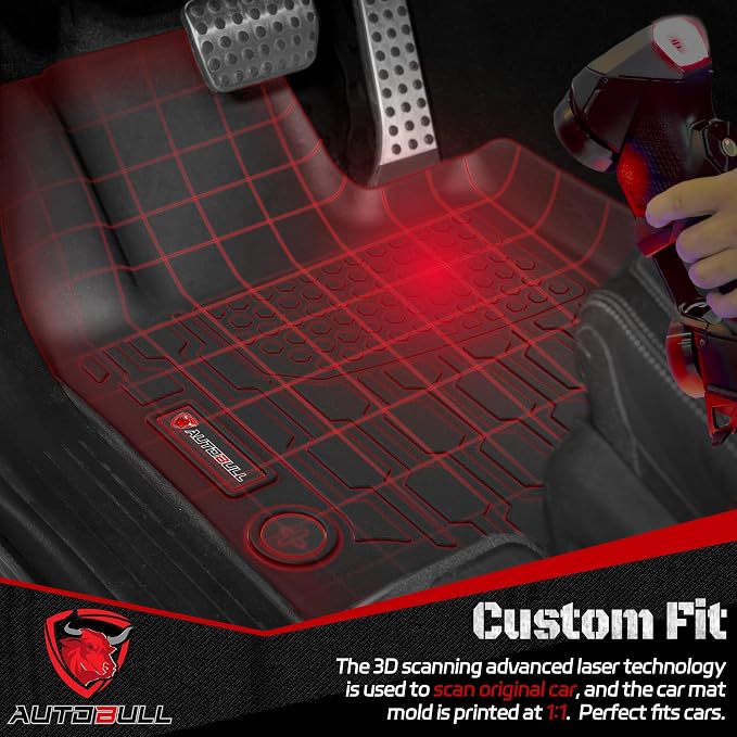 Floor Mats & Cargo Liner Fit with 11th Gen Honda Civic 2022-2025 2026 Sedan (Fits Rear Seats with or Without USB Ports), Full Set All Weather Protection 1st, 2nd Row Car Liners & Trunk Mat