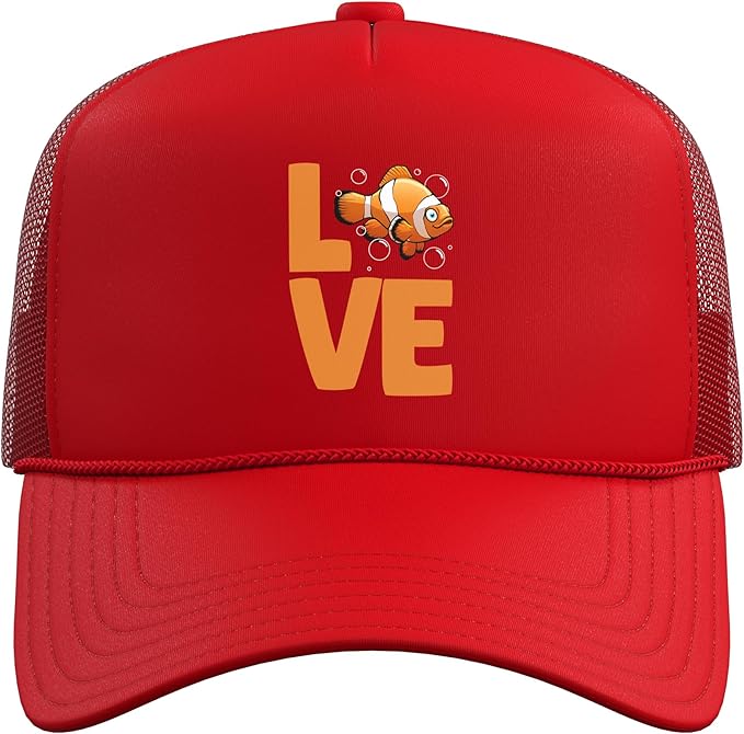 Cute Clownfish Art for Men Women Clown Fish Lovers Clownfish Trucker Hat with Adjustable Mesh Back