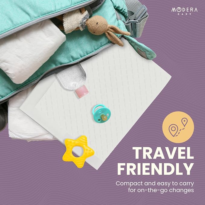 Organic Cotton Enhanced Disposable Changing Pad Liners | 16x18 Hypoallergenic Super Soft Ultra Absorbent Waterproof Quilted Underpads for Baby Diaper Table & Travel, Leak Proof, Mess Free (100 Pack)