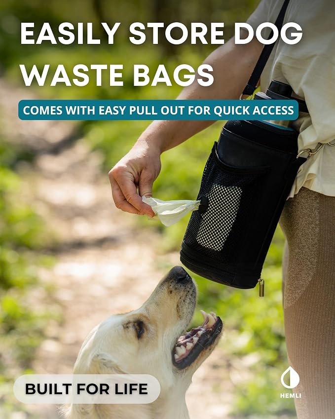 32 oz. Portable Dog Water Bottle and Bowl for Walking, Hiking and Travel