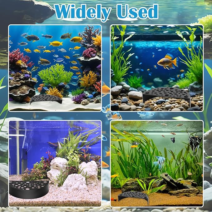 2Pcs Black Shrimp Cave Ornaments, Good Size Half Moon Shrimp House Decor, Fish Hiding Tools Supplies, Accessories Decor Supplies Can Be Used in Aquariums