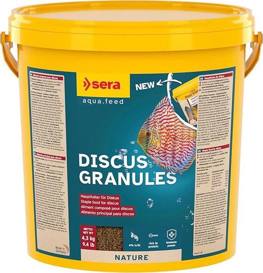 Sera Discus Granules Nature 10l (147,1 oz) | Main Feed for All Discus & Ornamental Fish | Rich in Aquatic Proteins & Minerals | No Dyes or Preservatives | Boosts Growth, Health & Fertility