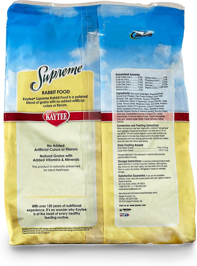 Kaytee Supreme Rabbit Food 5 lb,(Pack of 2)