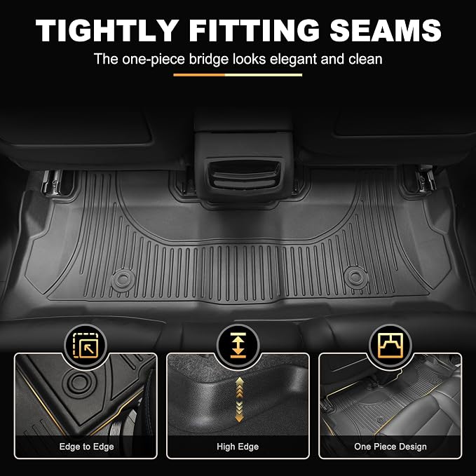 Floor Mats & Cargo Liner Fit for Honda Odyssey 2018-2026 Mini Passenger Van | All Weather TPE Car Floor Liners-1st & 2nd & 3rd Row & Cargo Mat Full Set