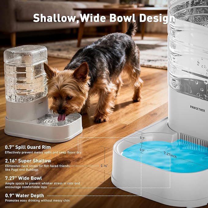 Distributeur d'eau pour chien et chat automatique par gravité 3,78 L avec 6 filtres