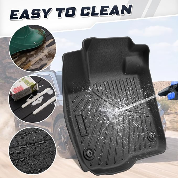 Sunsdrew Floor Mats for 2023-2025 2026 Honda CR-V (Include Hybrid), All Weather Floor Liners & Rear Trunk Mat for CRV Accessories, TPE Rubber, Raised Edge (Trunk Deck in Upper Position)