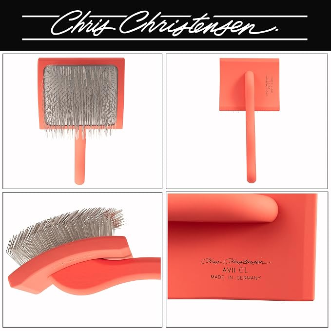 Chris Christensen Grooming Kit for Goldendoodles, Labradoodles, Poodles with Big G Dog Slicker Brush, Ice on Ice Detangling Spray, Pro Line Self Rinse Plus Spray