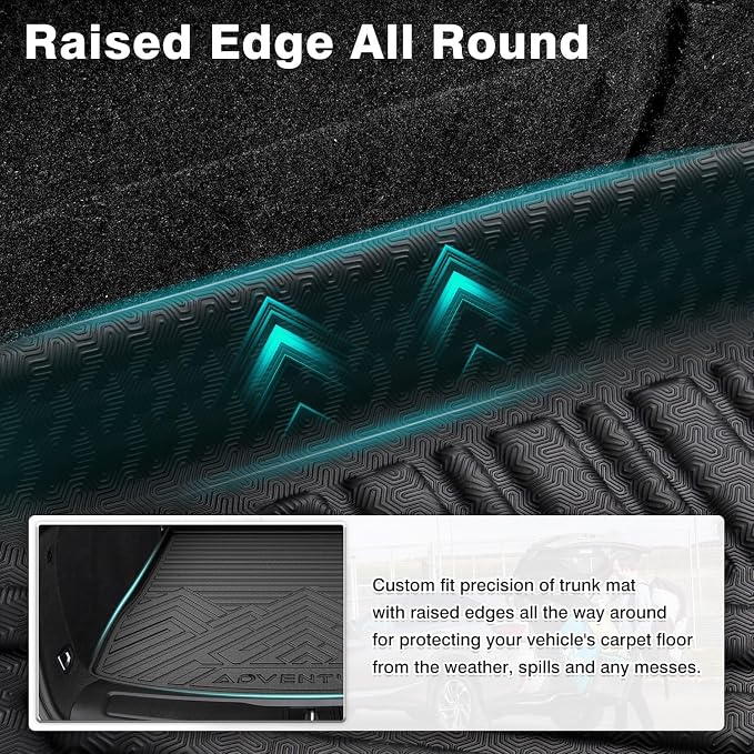 Mixsuper Cargo Liner for Jeep Grand Cherokee 2022-2026 (Not for Grand Cherokee L/WK), All Weather TPE Trunk Cargo Mat with Backrest Protectors Compatible with Grand Cherokee & 4xe