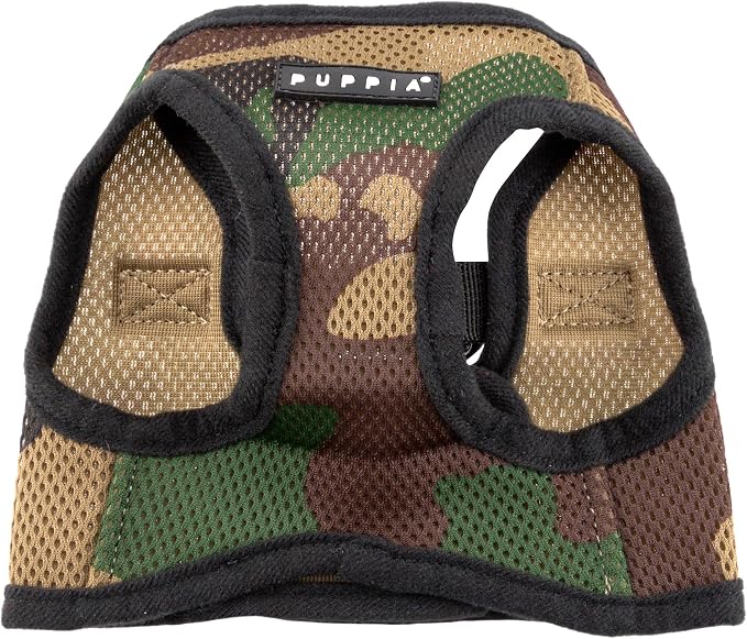 Puppia Soft Vest Dog Harness Step-in Padded Mesh No Choke No Pull Comfortable Walking Running Training for Small Medium Large Dogs, Camo, XXX-Large