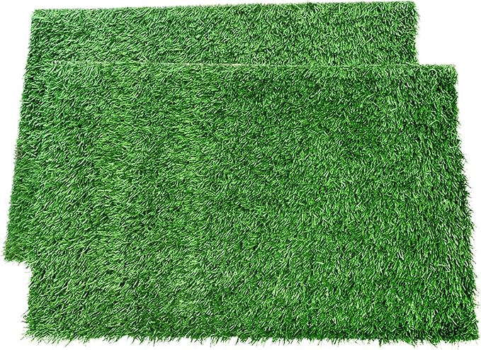 LOOBANI Dog Grass Pee Pads, 2 Pack Artificial Grass for Potty Tray, 18x23in | Replacement Turf, Pet-Friendly, Easy to Clean, Washable, Fake Grass Mat for Puppy to Pee on, Outdoor Indoor Pee Grass Patch