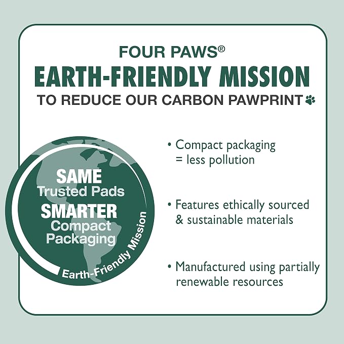 Four Paws Wee-Wee Superior Performance Dog Pee Pads, 50 Count | Quilted leak-proof puppy pads, dog housebreaking & potty training, 24-hour floor protection, pet supplies, 22" x 23"