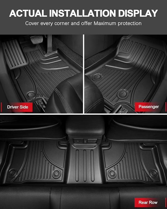 Floor Mats for 2023-2025 2026 Kia Sportage Gas Cargo Mat with Backrest Mat - All Weather Floor Liners Cargo Liner with Seat Back Protector Full Set for Sportage Accessories (Not for Hybrid)