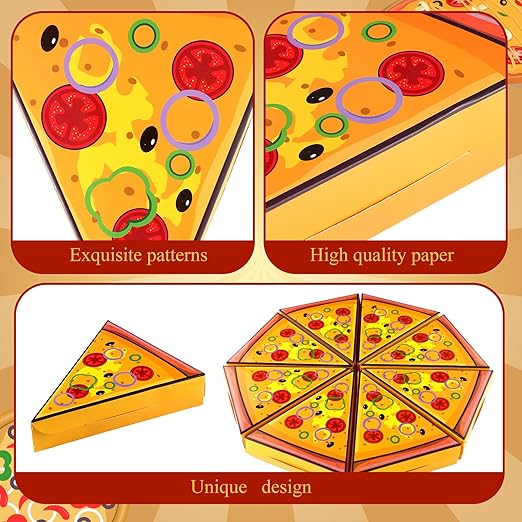 24 Pcs Turtle Themed Pizza Slice Box Pizza Paper Boxes for Party Favors Green Square Cardboard Boxes for Story Turtle Theme Birthday Party Supplies Decorations