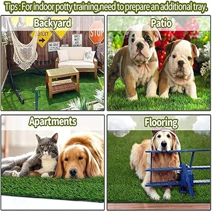 Dog Grass Pad,51.2x31.5In Fake Grass for Dogs,Artificial Grass Pee Pad for Puppies Potty Training Indoor Outdoor
