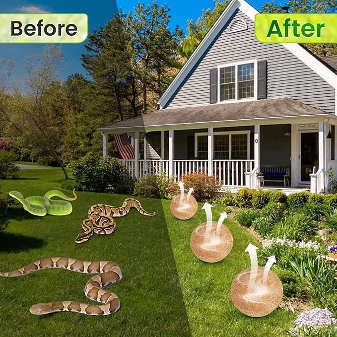 Snake Repellent, Snake Repellent for Yard, Lawn Garden, Outdoor Use, Snake Away, Plant Essential Oils to Repel Snake-10Pack