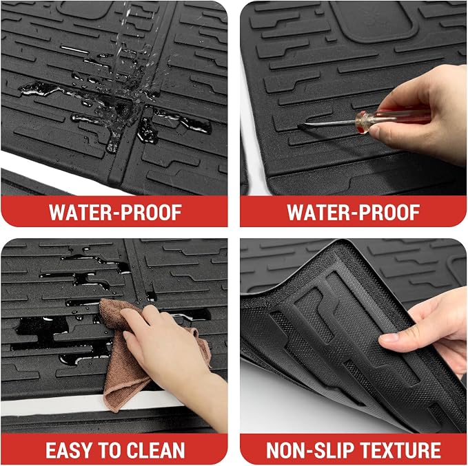 Seat Back Cover Compatible with 2021-2025 Jeep Wrangler JL 4 Door 4XE, All-Weather Protection Cargo Liner Rear Trunk Liner for 2024 Jeep Wrangler JL Accessories