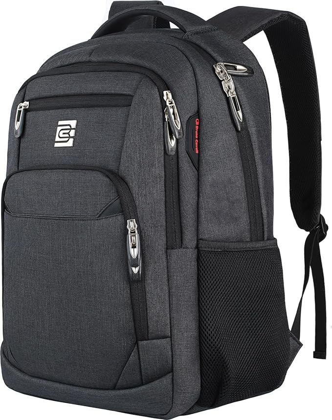 Volher Laptop Backpack,Business Travel Anti Theft Slim Durable Laptops Backpack,Water Resistant College Computer Bag for Women & Men Fits 15.6 Inch Laptop and Notebook - Black