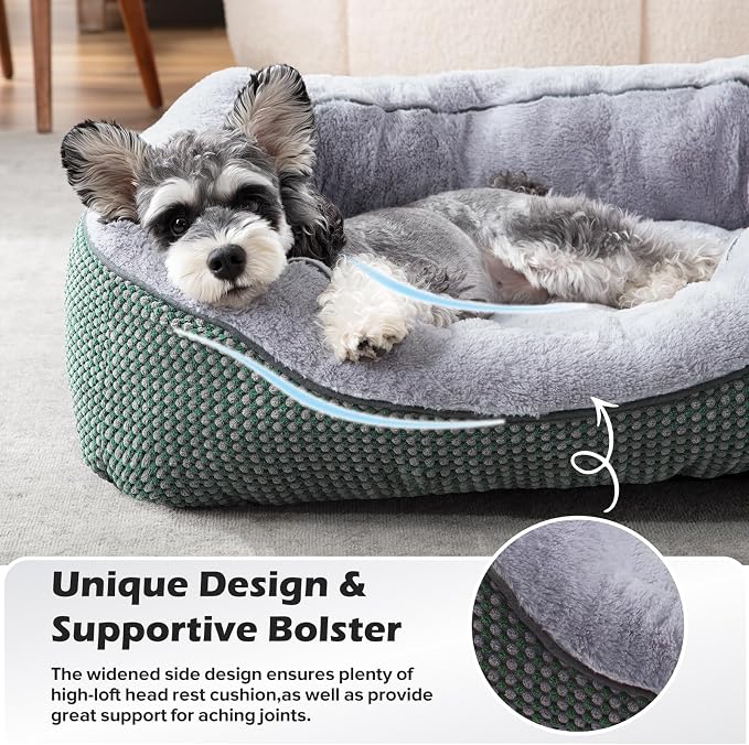 Large Dog Beds Large Sized, Washable Orthopedic Warming Soft Sleeping Durable with Anti-Slip Bottom