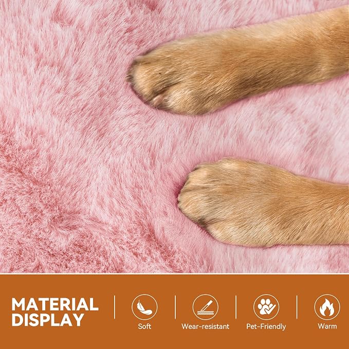 Zerbuger Dog Stairs with Storage, Pink Furry Lids 3 Steps Dog Ramp no Condo | 18" H Wider Dog Steps for High Beds Couch, Folding Storage Pet Stairs Gift for Climbing Small/Medium/Large Old Dogs Cats