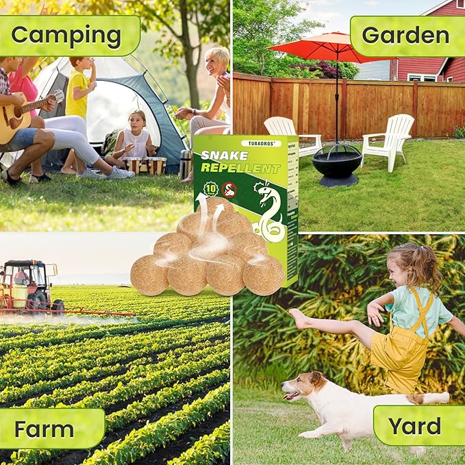 Snake Repellent, Snake Repellent for Yard, Lawn Garden, Outdoor Use, Snake Away, Plant Essential Oils to Repel Snake-10Pack