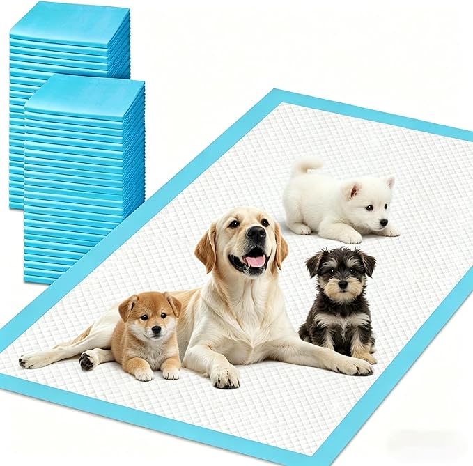 XXXXL Puppy Pee Pads for Dogs 36"x47" 50 Count, Extra Large Dog Pee Pads, Leak-Proof & Super Absorbent Dog Pee Pads, Thicken Disposable Potty Pads Puppy Training Pads for Cats Rabbits