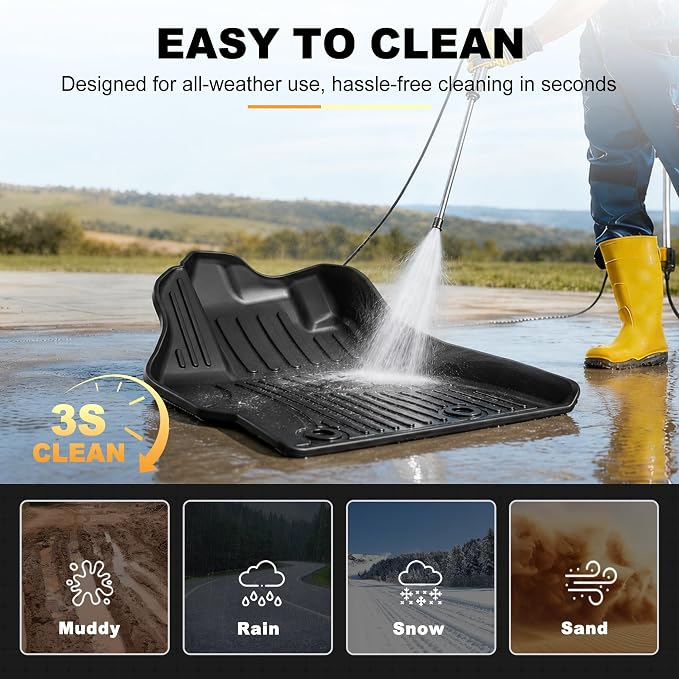 Automotive Floor Mats & Cargo Liners Compatible with 2014 2015 2016 2017 2018 2019 Toyota Corolla Floor Mats & Trunk Mat Set, All Weather TPE Floor Liners Cargo Mats (Not fit Hatchback Model).
