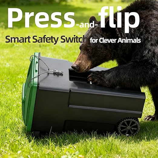 Trash Can Lock for Animals [Patent Pending] – 304 Stainless Steel Wire & Zero-Gap Tension Latch – Stops Raccoons, Dogs & Bears – Universal Garbage Can Lock for Outdoor Bins (Fits 20-100 Gal)