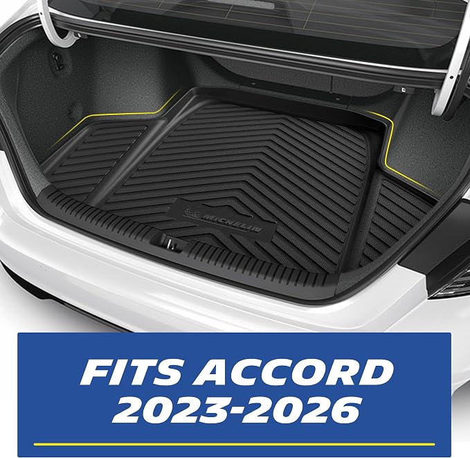 Michelin Vehicle Mats, Premier Series All-Weather TPE Custom Fit Liner for Honda Accord Gasoline & Hybrid 2023-2027 Floor Mats B(4 Piece)