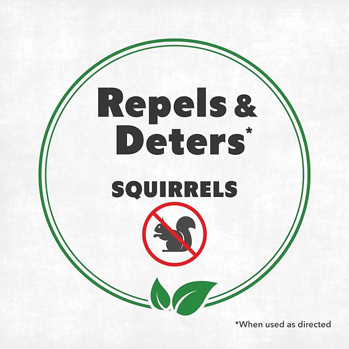 Squirrel Repellent Spray – Helps Deter Squirrels from Outdoor Surfaces, Gardens & Yard Areas, 16 oz (475mL)