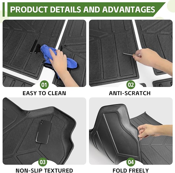 Cargo Liners for 2023-2026 Honda HRV Trunk Mat with Seat Back Cover Accessories, All Weather Rear Cargo Mat Backrest Protector for 2023 2024 2025 2026 HR-V